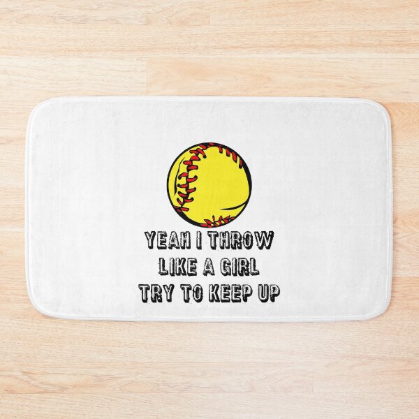 Item preview, Softball Sticker - Yeah I Throw Like A Girl Try To Keep Up designed and sold by StickersStore.
