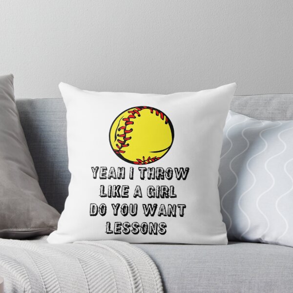 Item preview, Softball Sticker - Yeah I Throw Like A Girl Do You Want Lessons designed and sold by StickersStore.