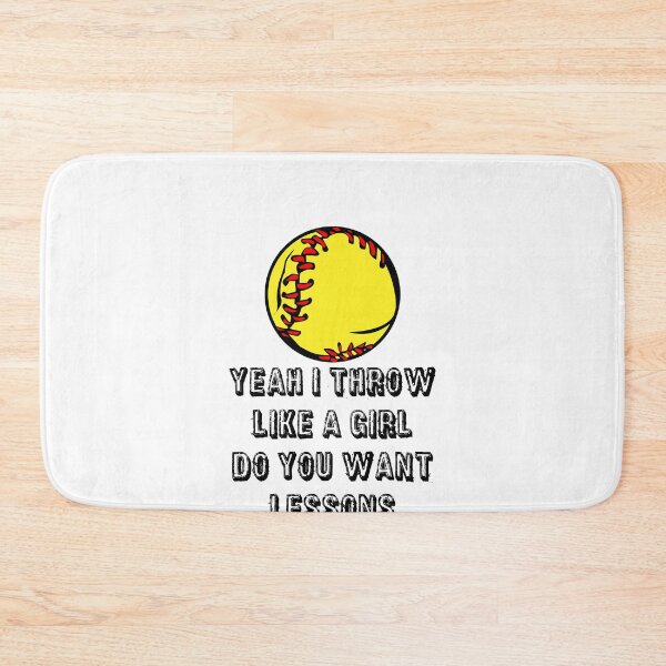 Item preview, Softball Sticker - Yeah I Throw Like A Girl Do You Want Lessons designed and sold by StickersStore.