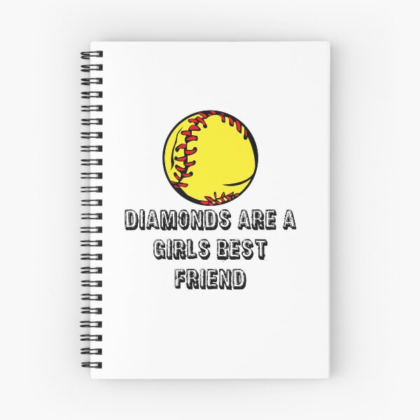 Item preview, Softball Sticker - Diamonds Are Girls Best Friend designed and sold by StickersStore.