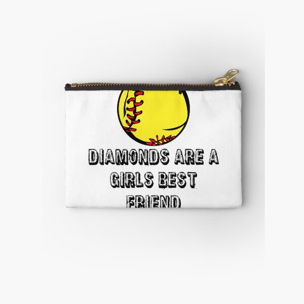 Item preview, Softball Sticker - Diamonds Are Girls Best Friend designed and sold by StickersStore.