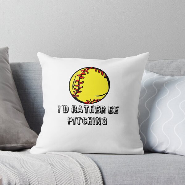Item preview, Softball Sticker - I'd Rather Be Pitching designed and sold by StickersStore.