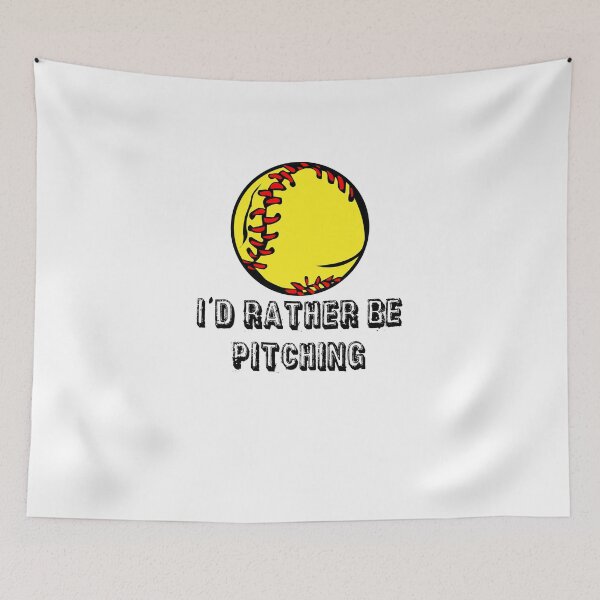Item preview, Softball Sticker - I'd Rather Be Pitching designed and sold by StickersStore.