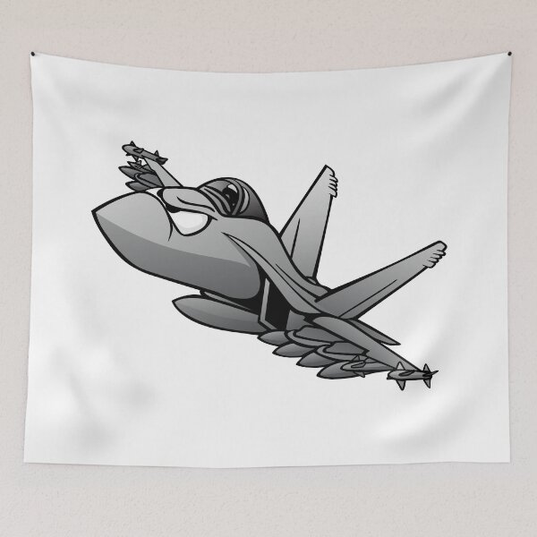 Item preview, Military Fighter Attack Jet Airplane Cartoon designed and sold by hobrath.