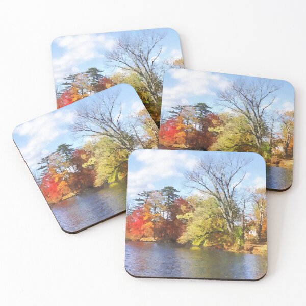 Item preview, House by Lake in Autumn designed and sold by Susan Savad.