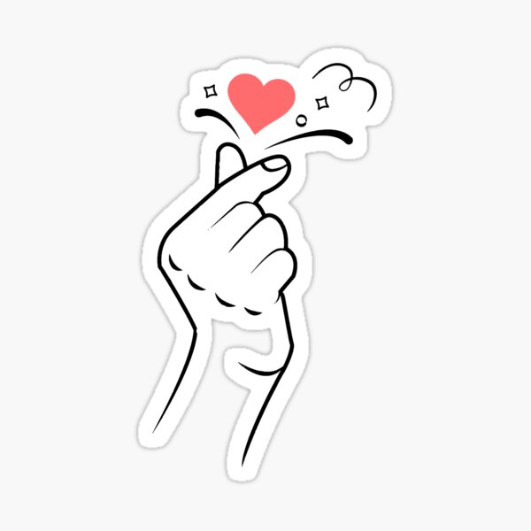 Kpop Love Sign Stickers | Redbubble