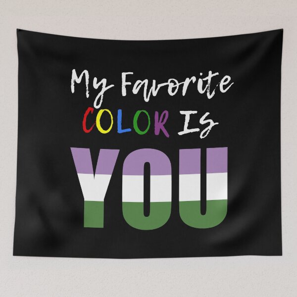 Item preview, Favorite Color - Genderqueer - LGBTQ+ Pride Shirt designed and sold by LoonyMoonyProds.