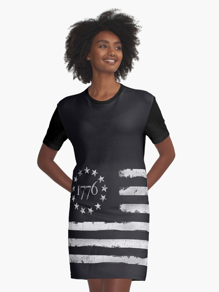 Vestido «Betsy Ross EE. UU. América Estados Unidos 1776 Trece colonias blanco y negro HD TIENDA ONLINE DE ALTA CALIDAD» de iresist Redbubble