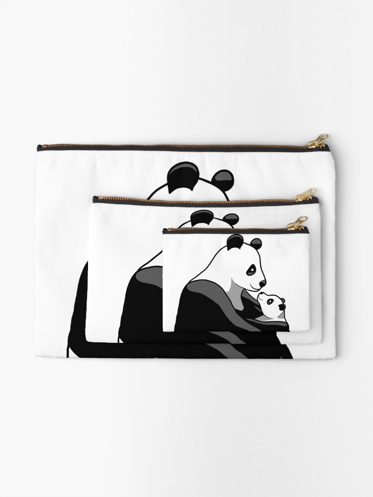 Alternate view of Panda Parent and Child 1 Zipper Pouch