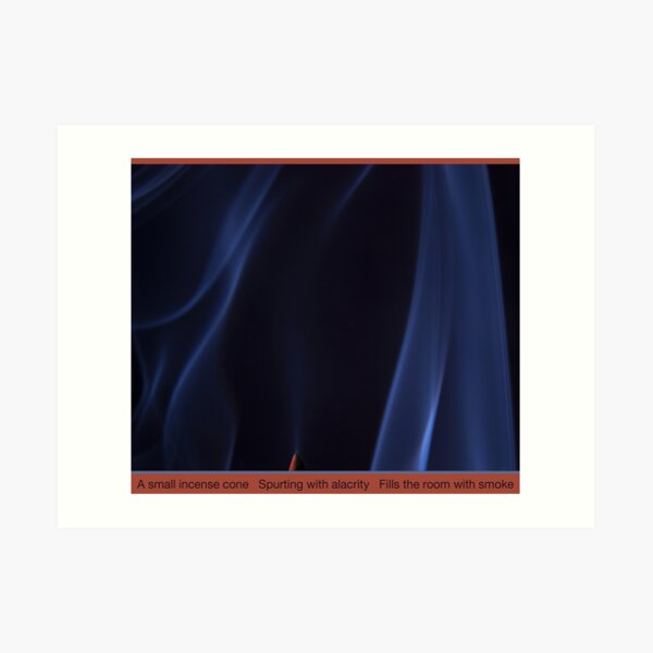 Smoky Blues Ruffles Art Print