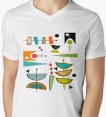 Mid-century Modern Abstract #55 V-Neck T-Shirt