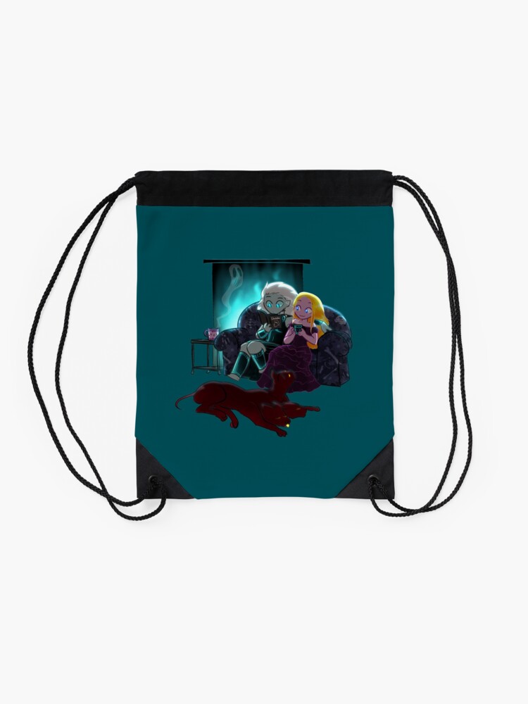 Alternate view of Cozy Winter Night Drawstring Bag