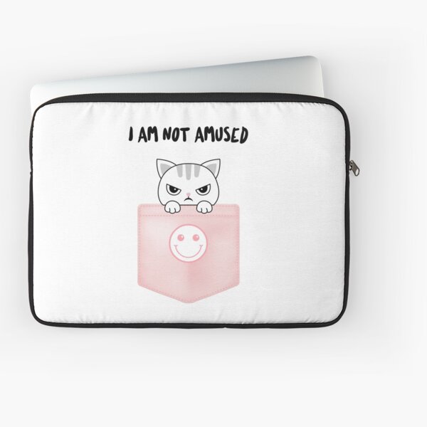 I am not amused pocket kitty Laptop Sleeve