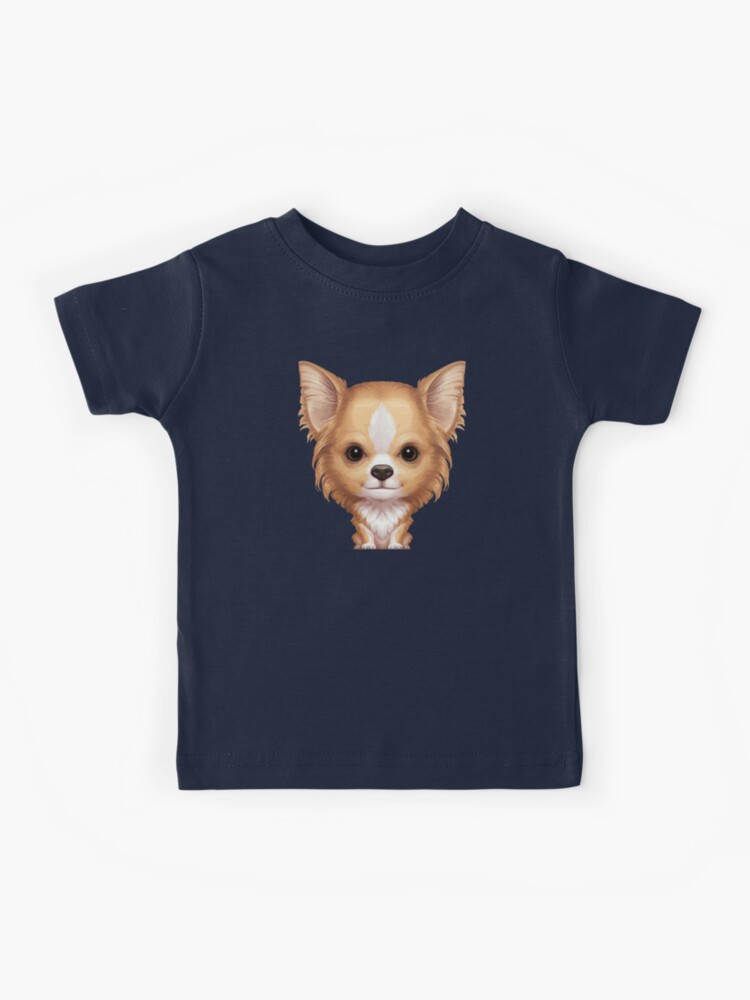 Fawn White Long Coat Chihuahua Kids T Shirt By Anmlz Redbubble