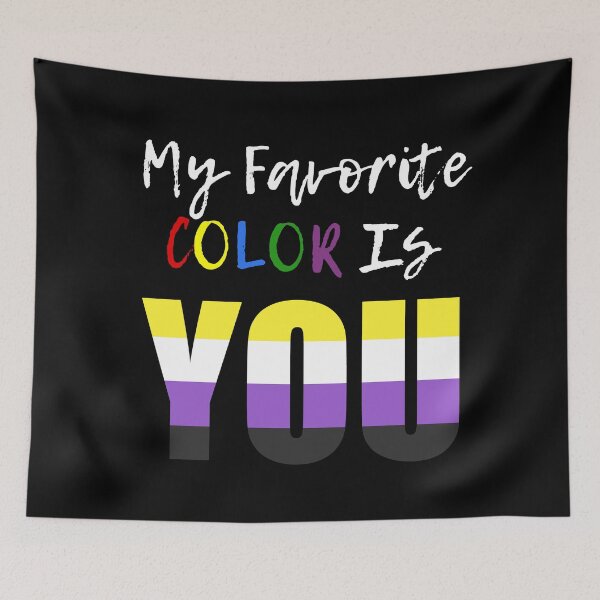Item preview, Favorite Color - Nonbinary - LGBTQ+ Pride Shirt designed and sold by LoonyMoonyProds.
