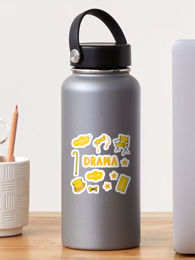 Thumbnail 1 of 3, Sticker, Yellow Drama School Subject Sticker Pack designed and sold by The-Goods.