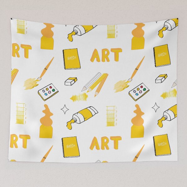 Item preview, Yellow Art School Subject Sticker Pack designed and sold by The-Goods.