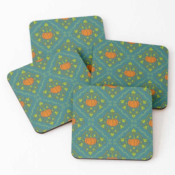 Item preview, Damasco de calabaza - Azul designed and sold by katymakesthings.