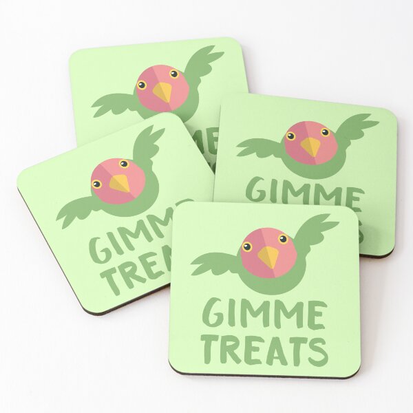 Item preview, Gimme treats funny lovebird birds design designed and sold by jazzydevil.