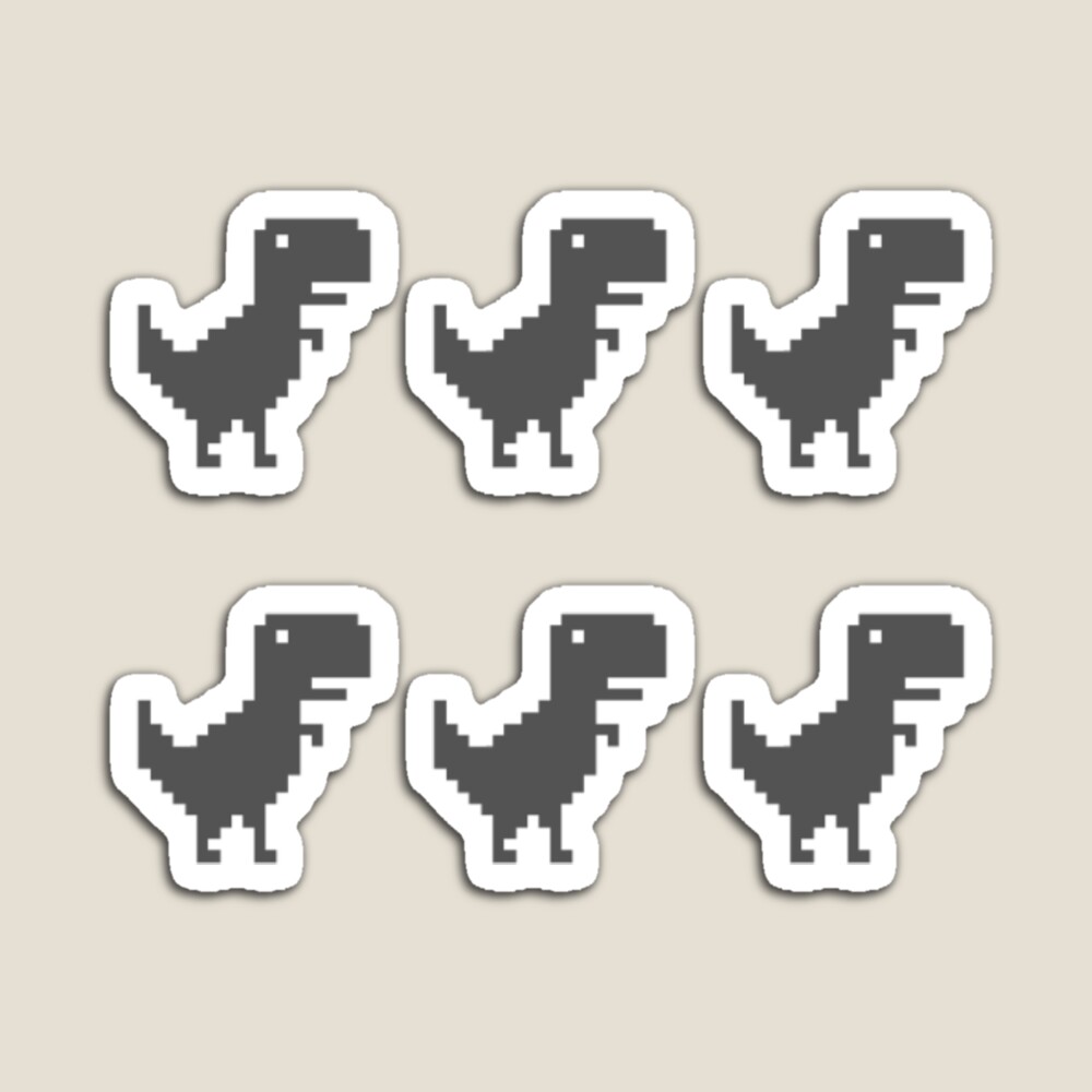 T-Rex Run Pixel Art Magnet Offline Dino 8 bit Chrome -  Portugal