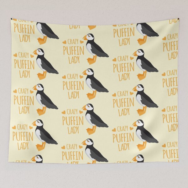 Item preview, Crazy puffin lady designed and sold by jazzydevil.
