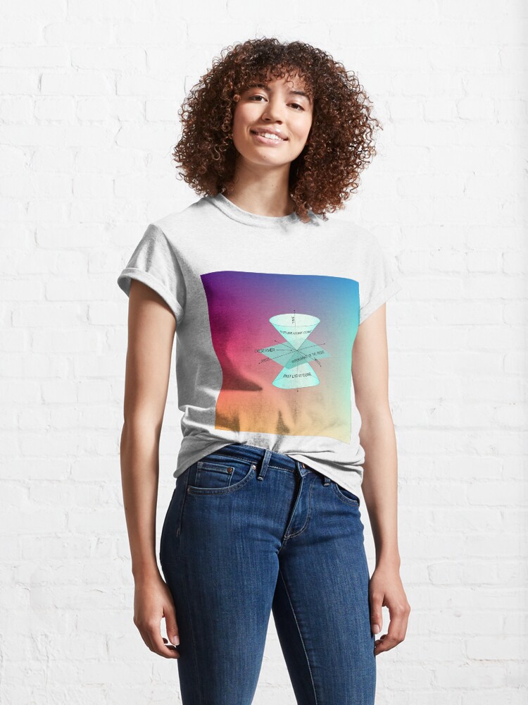 Alternate view of #Physics #Time #Observer #Space futurelightcone pastlightcone hypersurfaceofthepresent future lightcone past light cone hypersurface present Classic T-Shirt