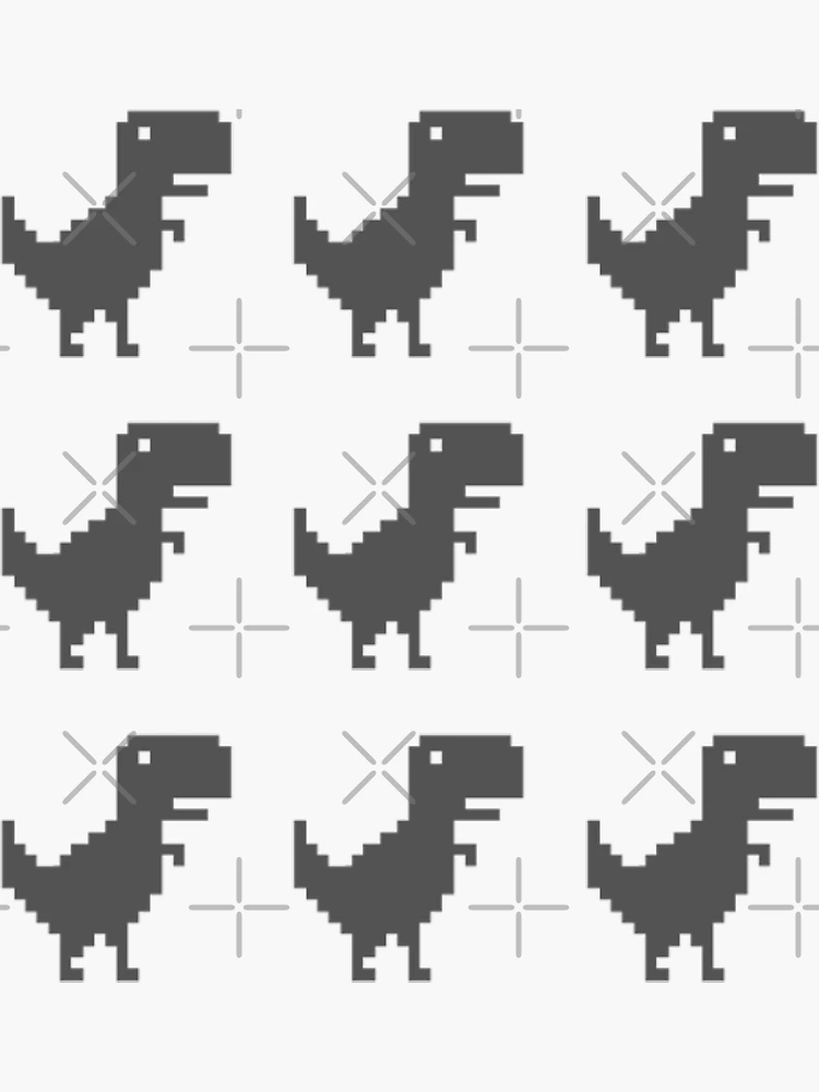 google chrome dino game (9) Sticker for Sale by cyphyurrr