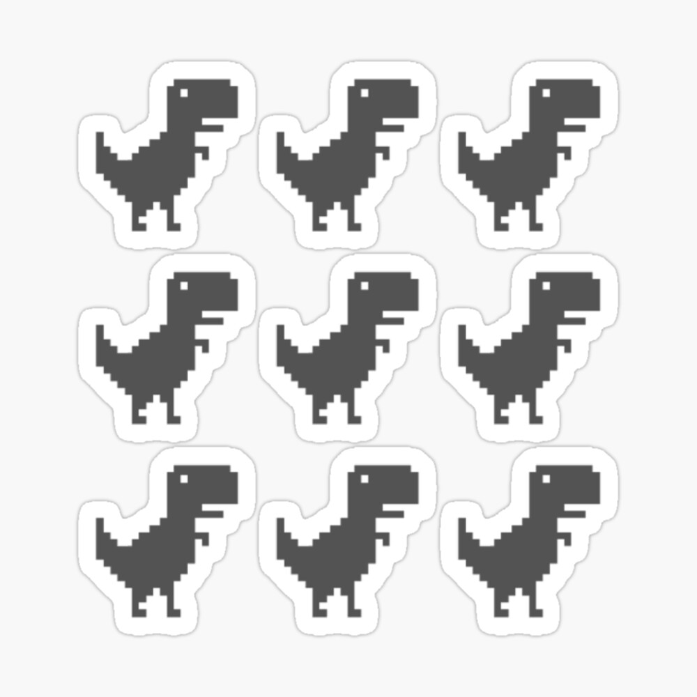 google chrome dino game (9) Pin for Sale by cyphyurrr