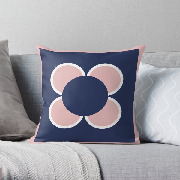 blush pink and navy cushions