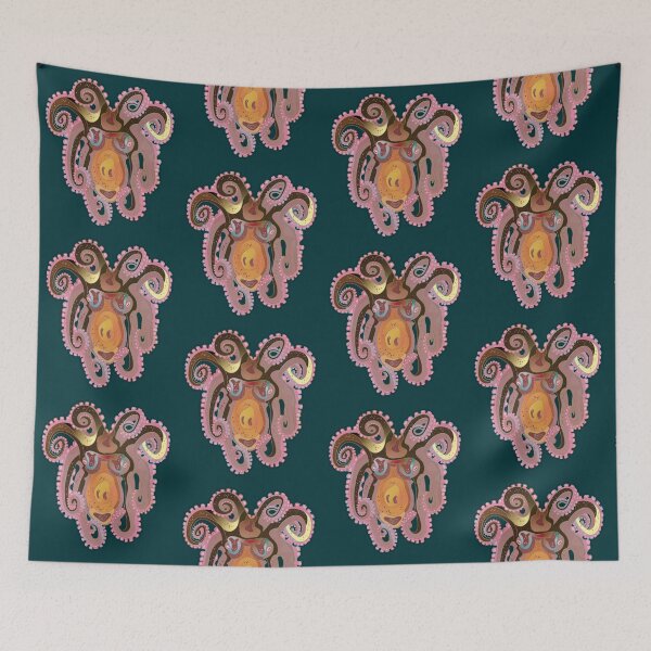 Item preview, Octopus, pink and tan. designed and sold by O Grimley.