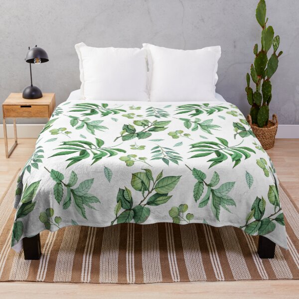 Item preview, Watercolor Green Leaves Botanical Seamless Pattern designed and sold by MysticMagpie.