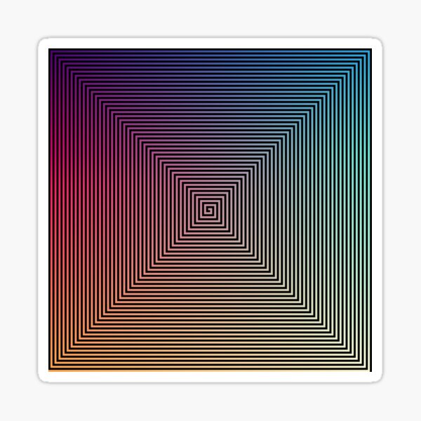 Hypnotic Psychedelic Optical Illusion Sticker