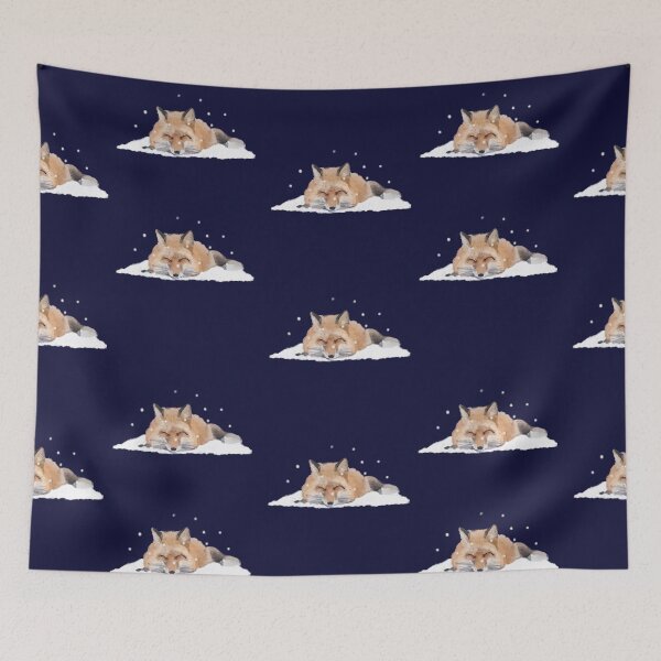 Item preview, Sleepy Fox on a Snowcloud designed and sold by Hodgepodge Bricolage.