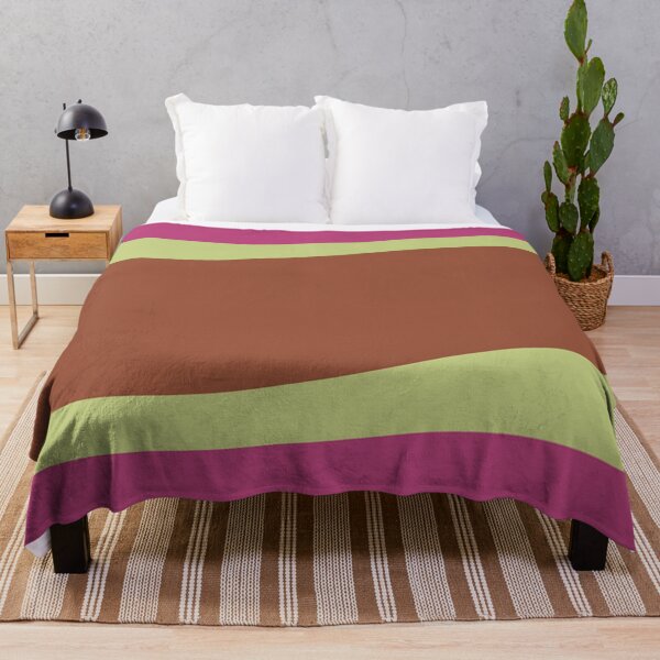 Item preview, Wavy Mod Stripe Red Brown Lime designed and sold by PageDesigns.