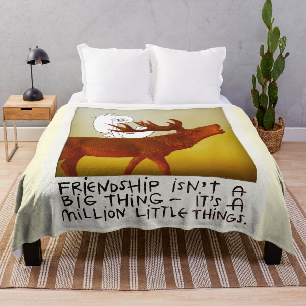 Item preview, Friendship Quote Lop Eared Bunny and Deer designed and sold by suekieper.