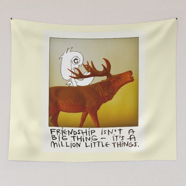 Item preview, Friendship Quote Lop Eared Bunny and Deer designed and sold by suekieper.