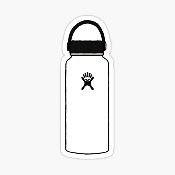 White Hydro Flask Sticker By Comette Redbubble   St,small,507x507 Pad,600x600,f8f8f8 