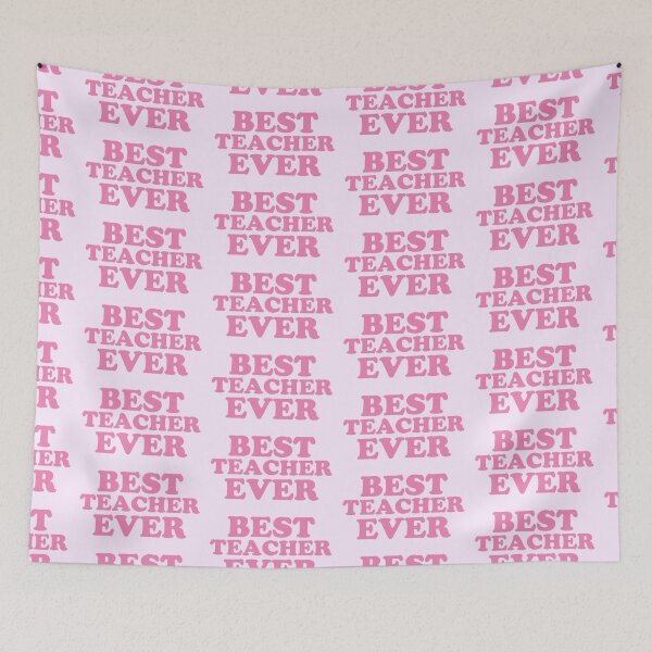 Item preview, BEST TEACHER EVER in pink designed and sold by jazzydevil.