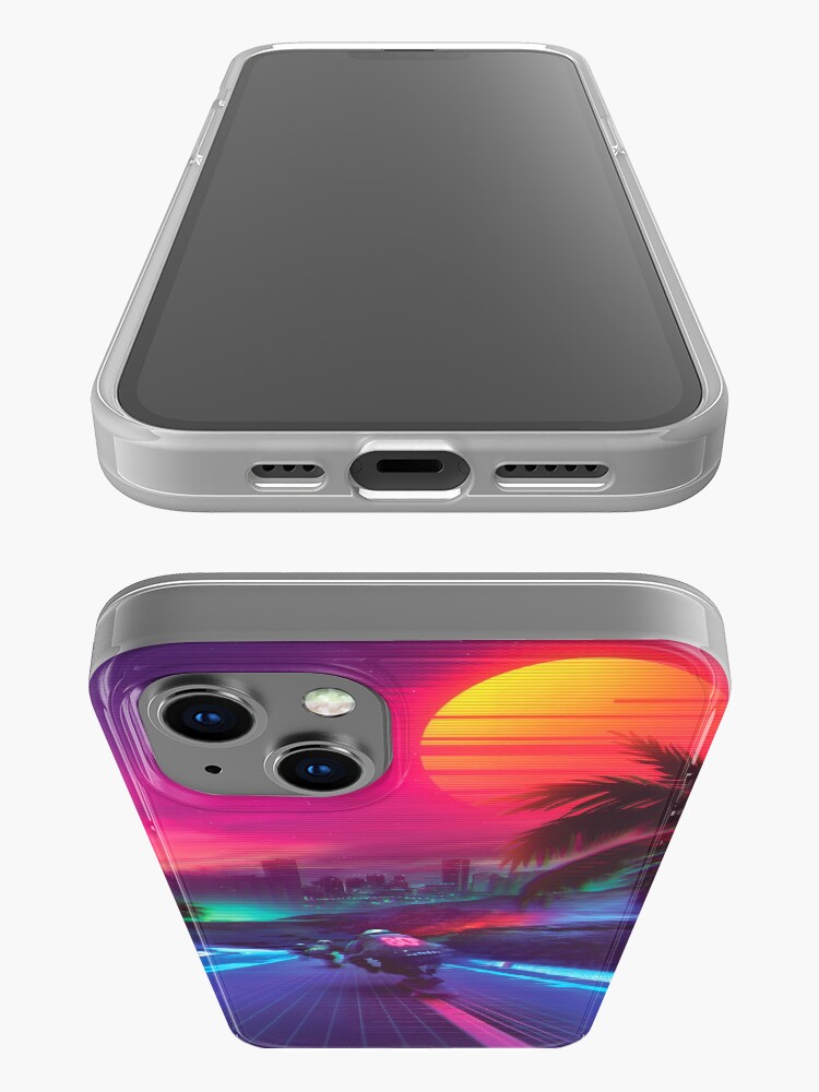 Alternate view of Synthwave Midnight Outrun iPhone Case