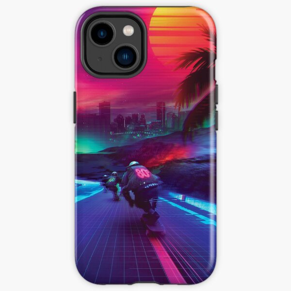 Synthwave Midnight Outrun iPhone Tough Case