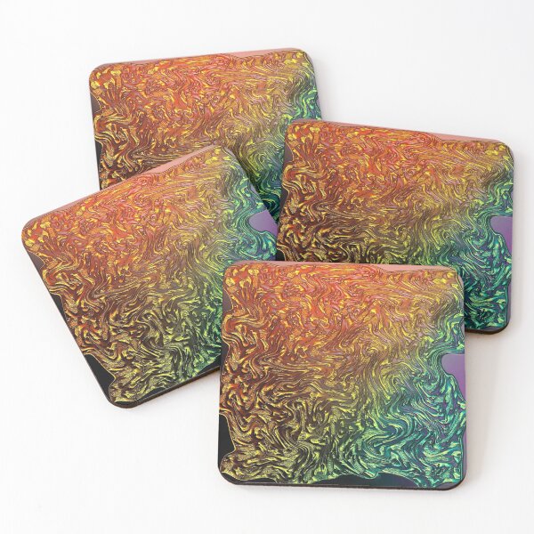 Item preview, Coral in ember, carved metal or cyan glass? designed and sold by ShapesColors.