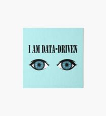 Data-Driven Eyes (aqua) Art Board Print