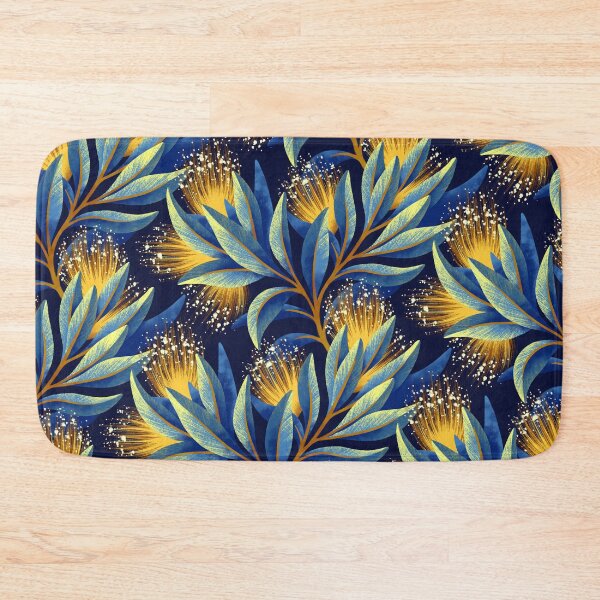 Item preview, Pohutukawa - Yellow / Blue designed and sold by Andrea Muller.