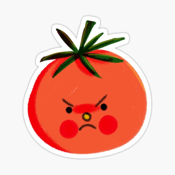 Angry Tomato Sticker Sticker