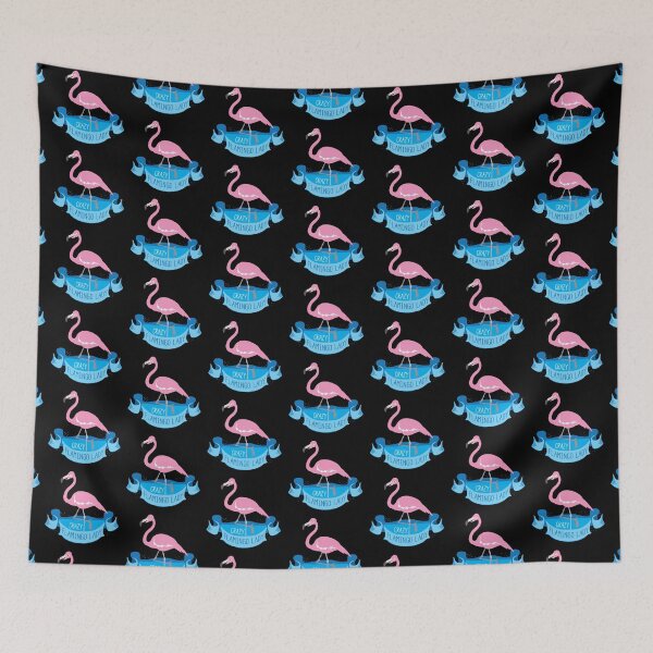Item preview, Crazy flamingo lady banner designed and sold by jazzydevil.