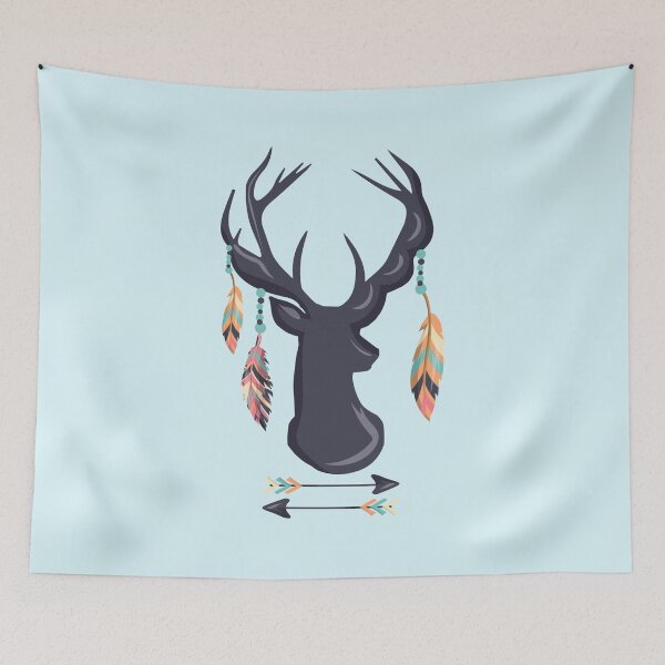 Artikelvorschau, Boho Chic Geschenk Hirsch Hirschgeweih böhmischen Feder und Pfeile Design entworfen und verkauft von TheOnyxCastle.