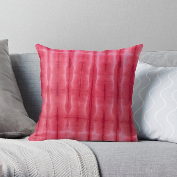 SKU608 Shibori Style - Red 17 Throw Pillow