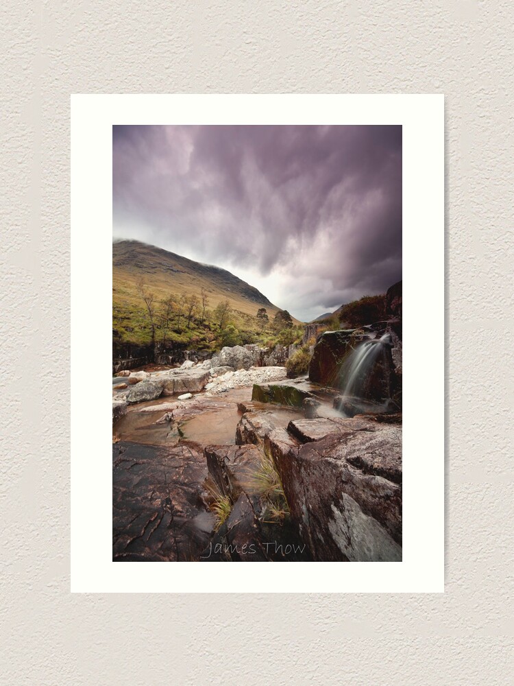 Alternate view of Glen Etive waterfall Art Print