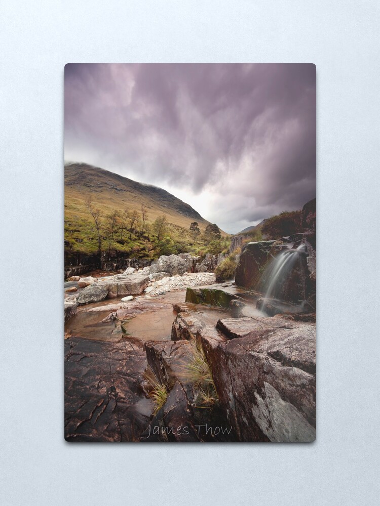 Alternate view of Glen Etive waterfall Metal Print