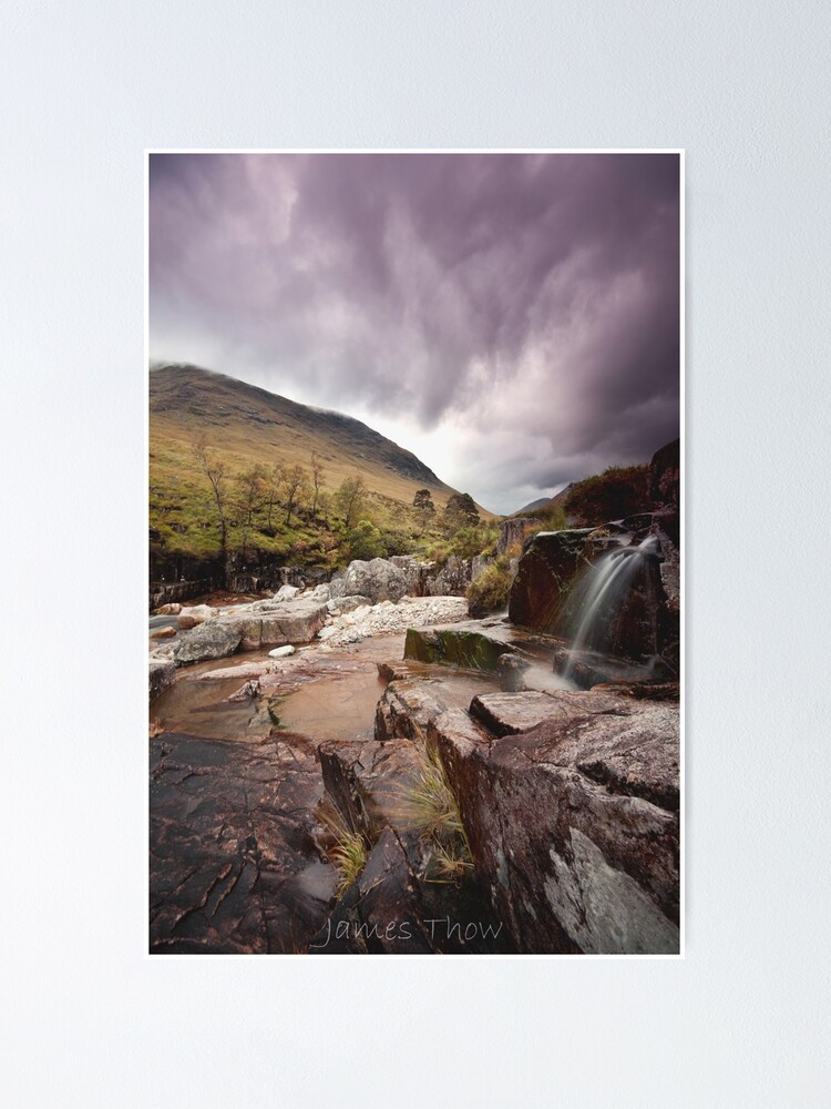 Alternate view of Glen Etive waterfall Poster